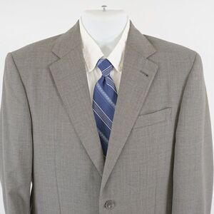 Joseph Jos A‎ Bank Wool Gray W/ Purple Striped Suit Jacket 38R 2 Button
